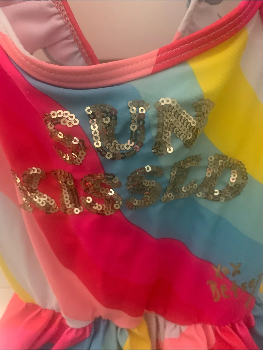 Betsey Johnson bright rainbow
